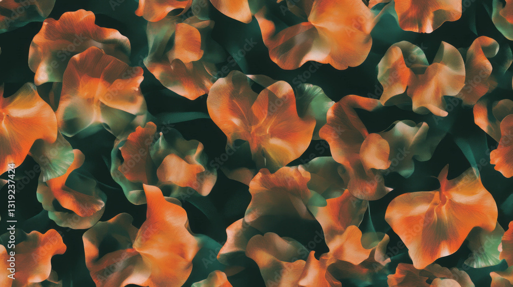 Poster maximalist elegance in chaotic floral pattern for artistic design