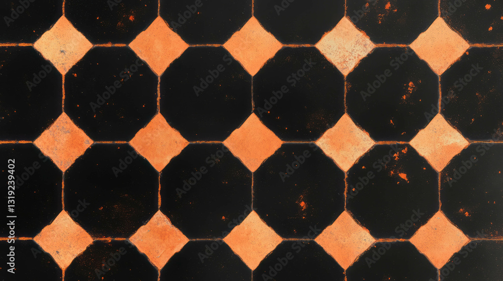 Poster Rustic elegant pattern with geometric chaos for decorative design and textures