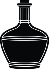 ancient greek vase silhouette vector icon eps.