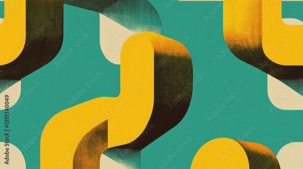 Poster abstract geometric pattern with vibrant colors for modern design