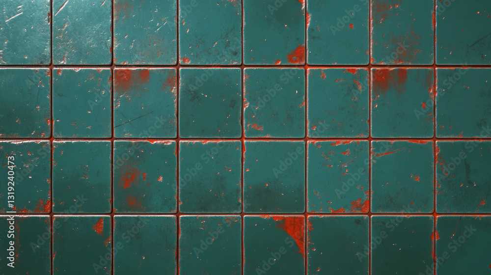 Aufkleber Archaic rusty sci-fi crate texture with tiled surface for design