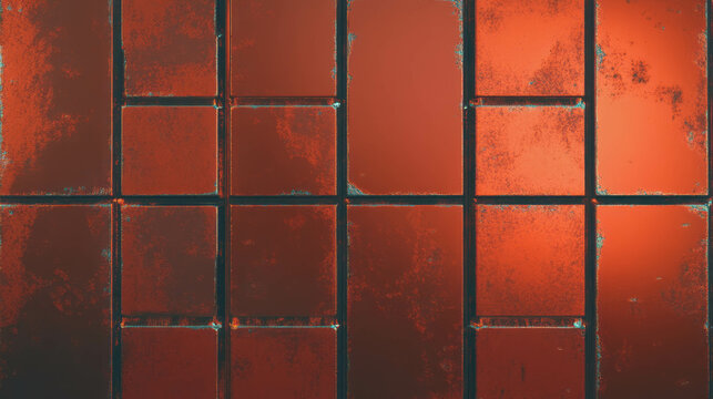 Sci-fi archaic crate texture with rusty tiled design for backgrounds