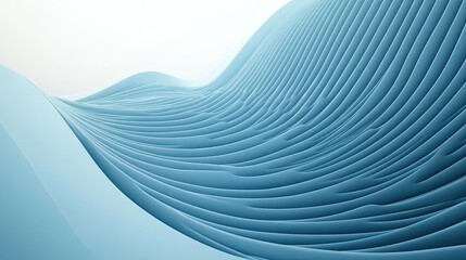 Abstract Blue Wave Pattern Digital Art Background Illustration Design