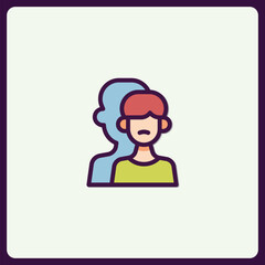 Illustration of Two People, Symbolizing Connectivity and Communication Design