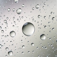 Raindrops on Glass Surface