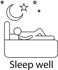 Sleeping Person Under Moon and Stars – 