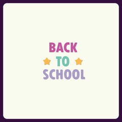 Colorful typographic design for back to school educational resources promotion