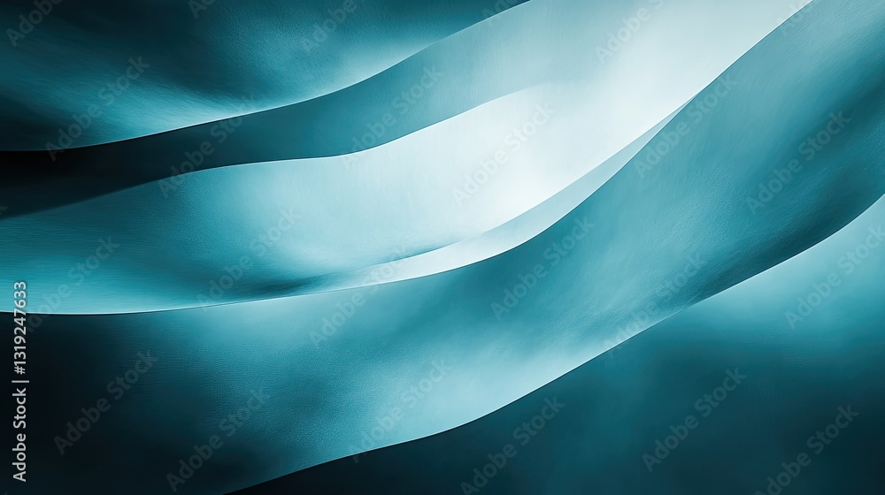Poster abstract teal waves smooth curves background design texture image