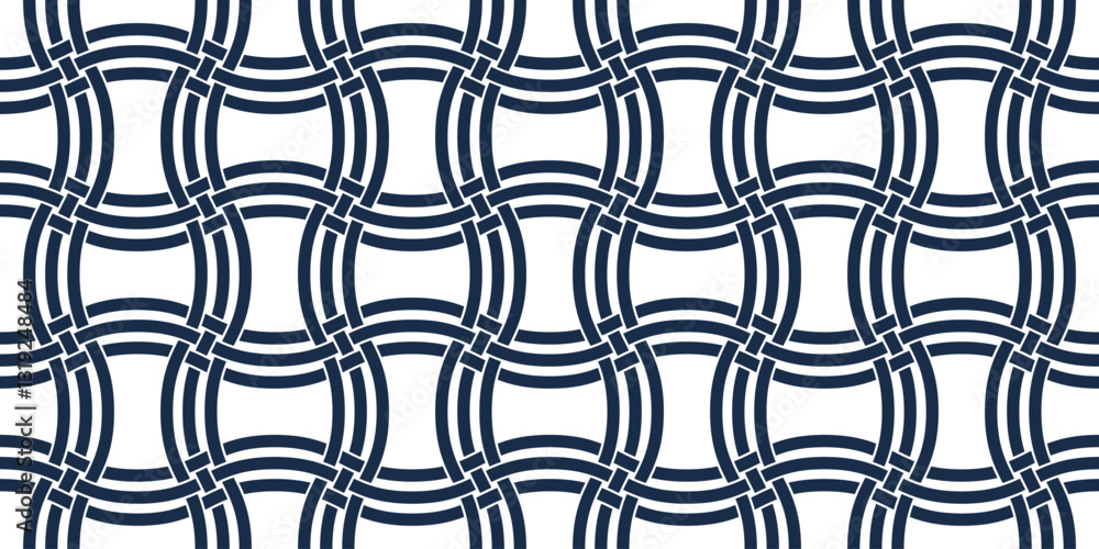 Poster traditional lacing wicker seamless pattern, vector weaving geometric repeat abstract background, int