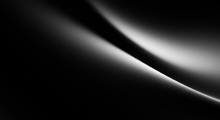 A Grayscale Dance Of Light And Shadow, A Flowing, Sensual Curve Unfolding Across A Dark Canvas With Subtle Textural Details
