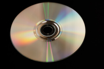 Compact Disc  isolated  on black background