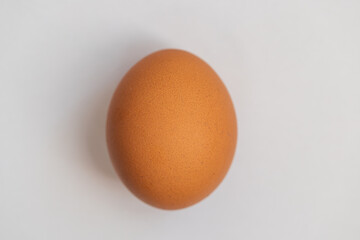 Brown egg isolated on white background