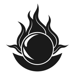 sunfire orb silhouette icon