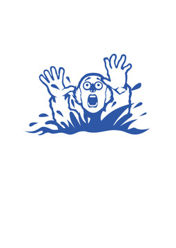  noyade dessin personnage secours eau