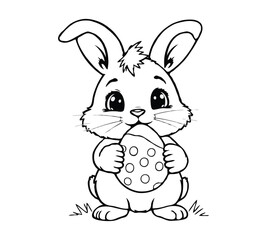 Fototapeta premium Cute easter with eggs vector