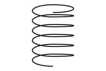 Flexible spring icon outline set sign