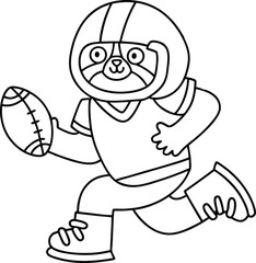 Cute Sloth Line Art Coloring Page