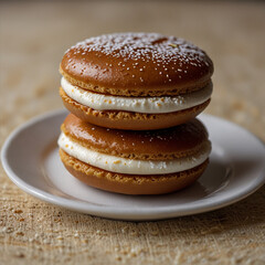 Delicious assorted macarons in vibrant pastel colors, elegantly arranged on a rustic wooden table with soft natural lighting, creating a perfect sweet treat for dessert lovers and café aesthetics