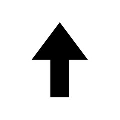 Fototapeta premium Upward arrow vector icon for website, flat design symbol.