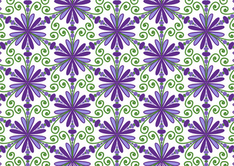 Abstract background printing, floral patterns, activities to create various design works