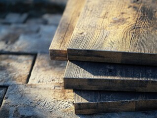 Wooden Plank Stack