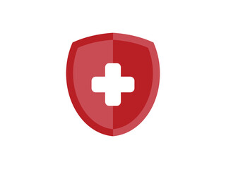 Medical Shield and Plus Icon Vector
