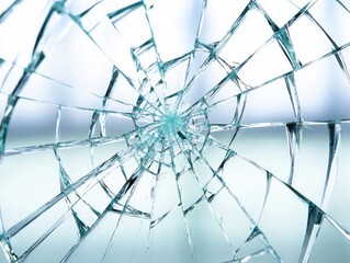 Obraz premium Close-up view of broken glass on a surface with edges and intriguing reflections