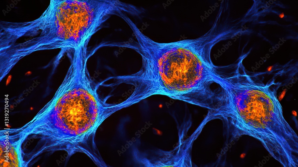 Aufkleber microscopic view of cells and their structures