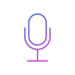 Microphone vector icon, flat design sound record symbol.
