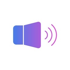 A sound icon that is often used in various designs, including apps, websites, and electronic devices. This symbol represents audio, sound, or voice in general.