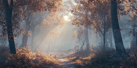 Sunlight filtering through tree branches