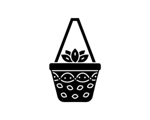 Obraz premium creative details flower pot icon Vector Illustration