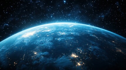 Obraz premium Earth from space, night view