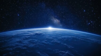 Fototapeta premium Earth from Space, Sunrise