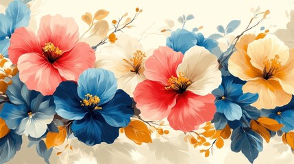 Vibrant floral bouquet in pastel colors
