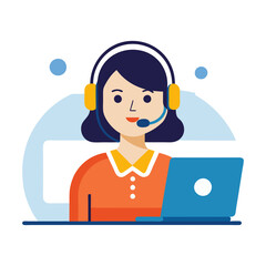 customer service representative isolated on white background