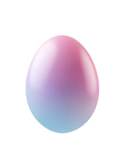 purple blue easter egg isolated on white
