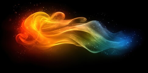 Obraz premium Abstract Colorful Flame Design with Bright Glowing Texture