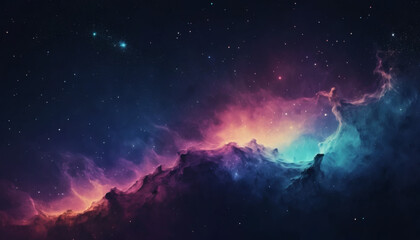 Obraz premium Abstract deep-space gradient with faint cosmic dust texture.