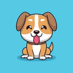 Cute dog vector illustration