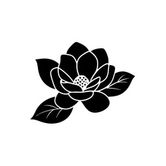 creative details magnolia icon Vector Illustration