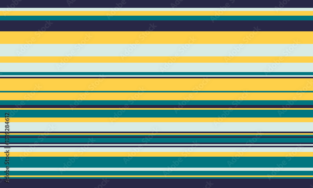 Aufkleber geometric stripes seamless vector pattern with horizontal lines in varied colours, creating an abstr