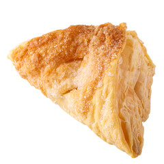 Puff pastry buns isolated over transparent background.