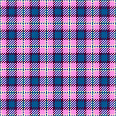 Vibrant pink and teal plaid pattern.  Perfect for fashion, textile, or website backgrounds.