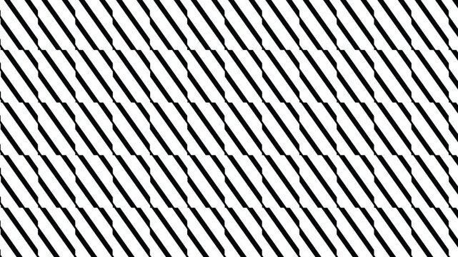 Abstract Black Diagonal Lines Seamless Loop Animation on White Background &ndash; Clean Geometric Stripe Motion Graphic Asset for Presentation, Branding and Creative Design