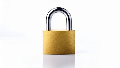 Naklejka premium padlock isolated on white background