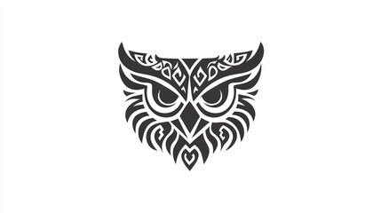 Obraz premium Ornate Owl Face Graphic Design