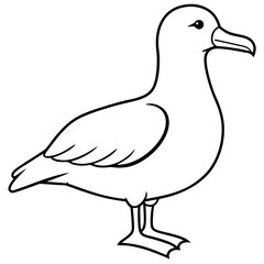Elegant Albatross Single Line Vector Illustration