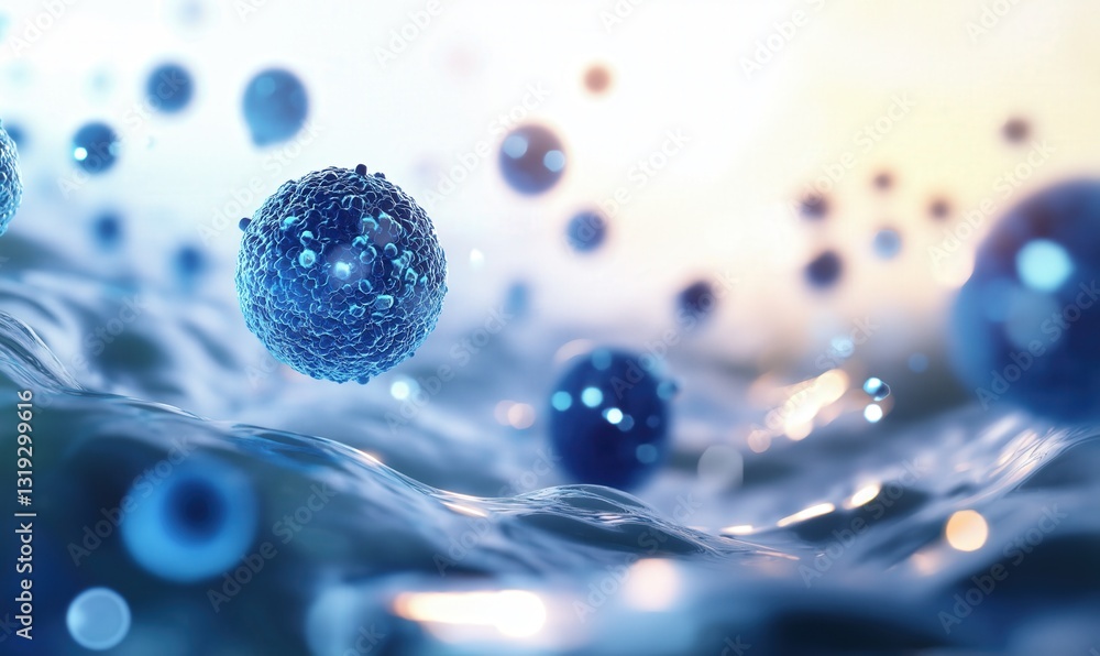 Poster exploring fluid dynamics of microbial cells in aquatic environments a visual study on science