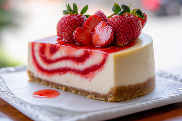  strawberry swirl cheesecake